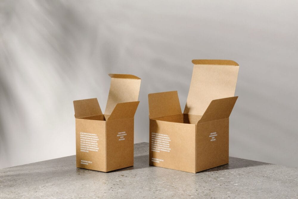 Posie's Custom Top Tuck Boxes for Eco-Friendly Candle Packaging