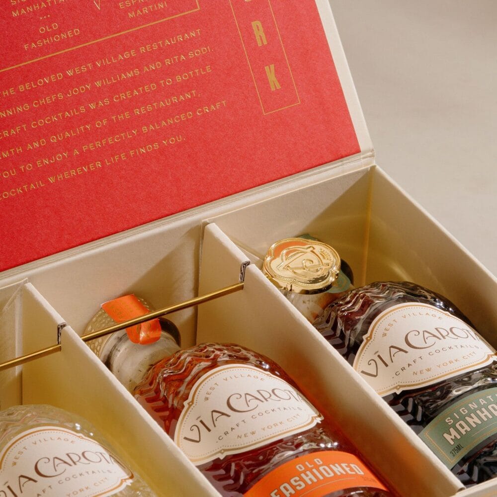 Unveiling the Elegance: Custom Ready-to-Pour Cocktails Rigid Boxes by Carota Stranger & Stranger