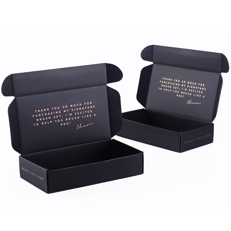 Black Corrugated Clothing Mailer Box Kali Apparel Packaging Boxes (2)