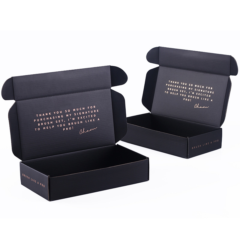 Black Corrugated Clothing Mailer Box Kali Apparel Packaging Boxes (2)