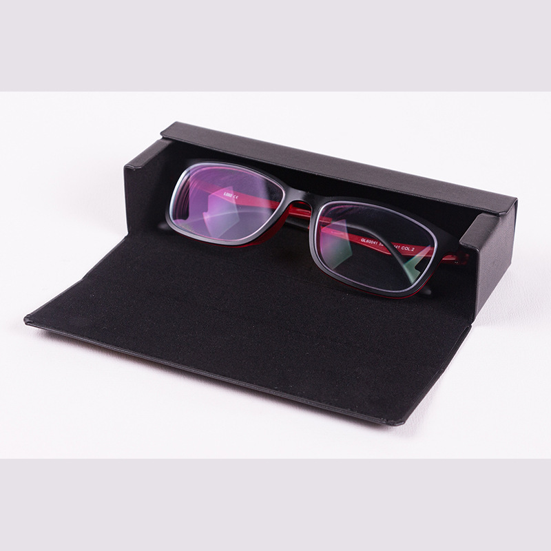 Black Rigid Cardboard Glasses Drawer Packaging Box Custom Glasses Paper Boxes (1)