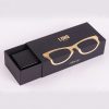 Black Rigid Cardboard Glasses Drawer Packaging Box Custom Glasses Paper Boxes (3)