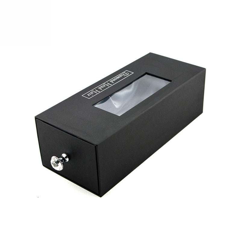 Black Rigid Drawer Style Wig Hair Boxes KALI Custom Hair Packaging Boxes (2)
