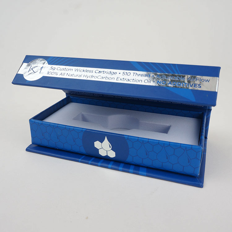 Blue Foldable Magnetic Cosmetic Box (3)