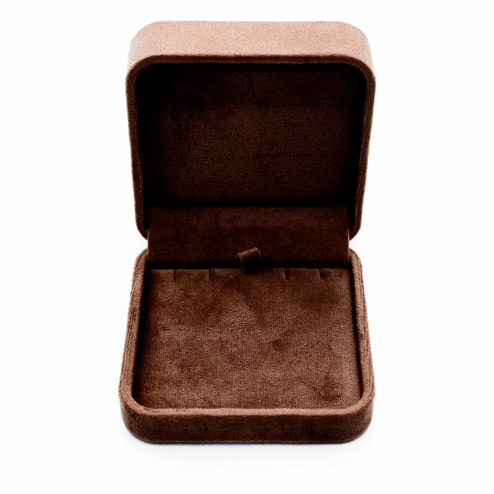 Brown Velvet Jewelry Bracelet Box Gift Box Factory KALI (3)