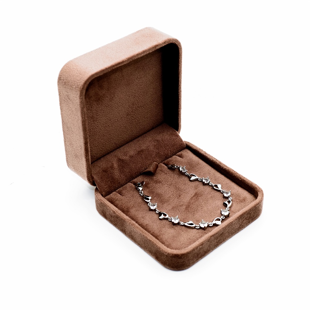 Brown Velvet Jewelry Bracelet Box Gift Box Factory KALI