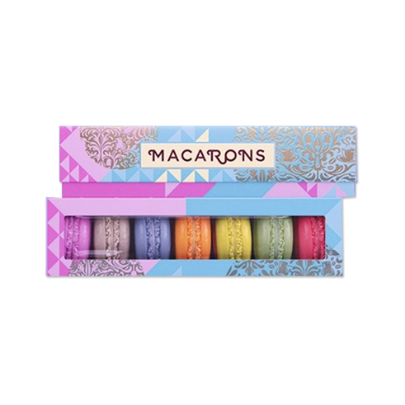 Colorful Macaron Cardboard Box with Clear Window Kali Custom Boxes (3)