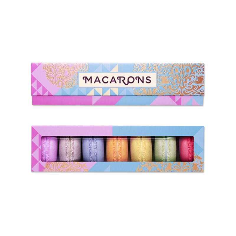 Colorful Macaron Cardboard Box with Clear Window Kali Custom Boxes (4)