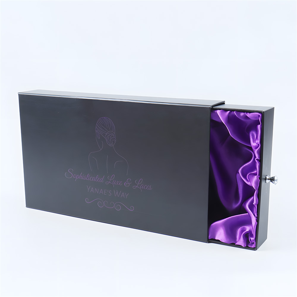 Custom Black Rigid Drawer Style Hair Boxes KALI Luxury Hair Packaging (1)