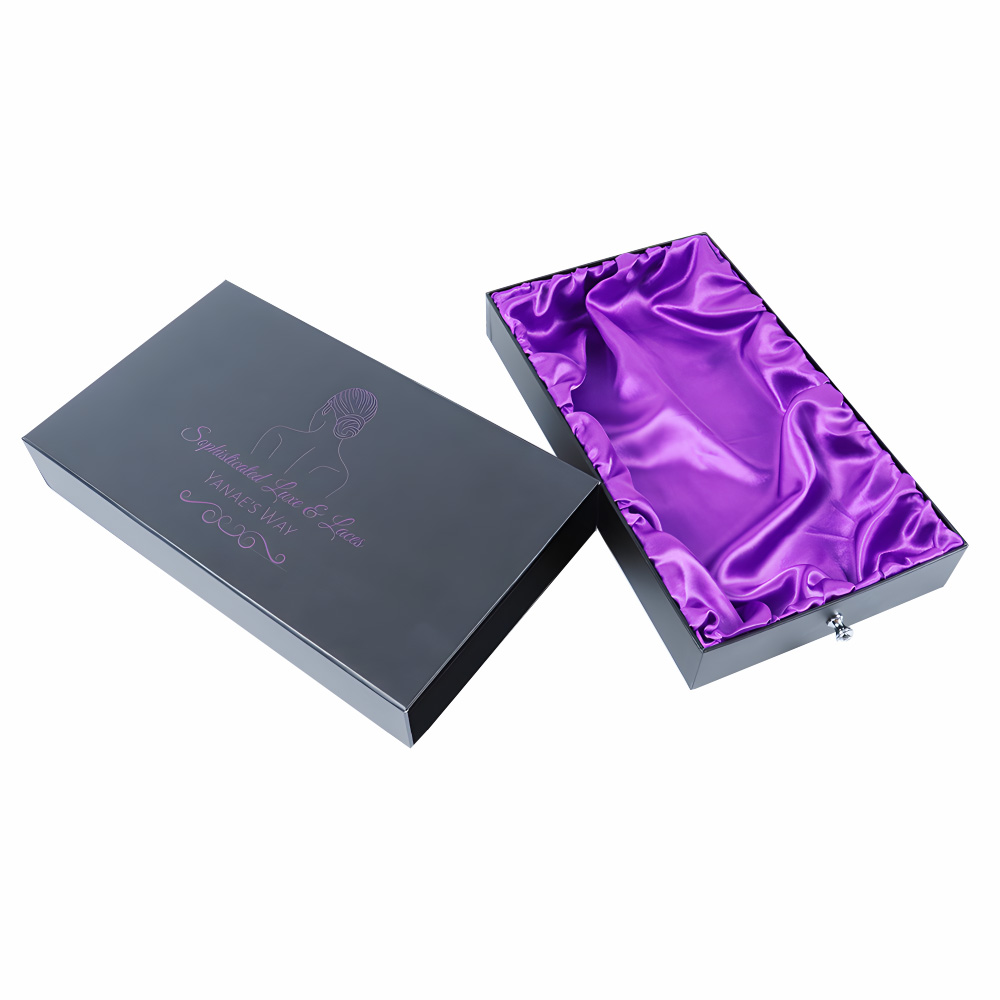 Custom Black Rigid Drawer Style Hair Boxes KALI Luxury Hair Packaging (4)