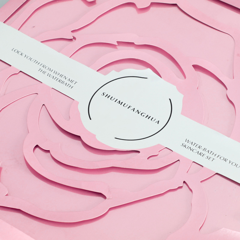 Custom Pink Laser Cutting Rose Gift Boxes with Eva Liner for Cosmetic Luxury Paper Box.Com (1)