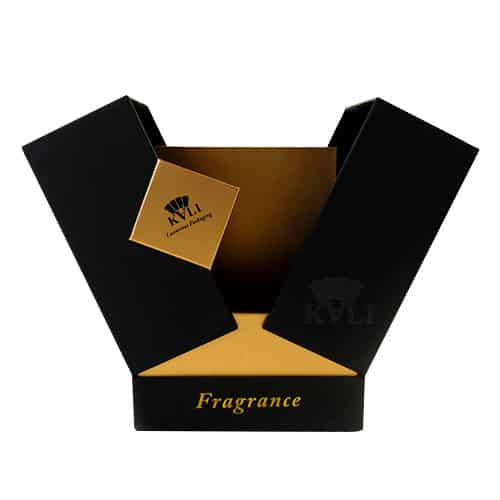 Custom double opening perfume box, Luxury double opening perfume packaging, Personalized double opening perfume box, Elegant double opening perfume box, High-end double opening perfume packaging