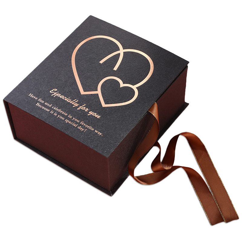 Embossed Flat Pack Gift Box with Ribbon Kali Custom Gift Packaging Boxes (2)