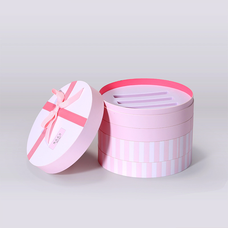 Exquisite Multi layer Round Skincare Set Packaging Boxes Kali Custom Cylinder Gift Boxes (3)