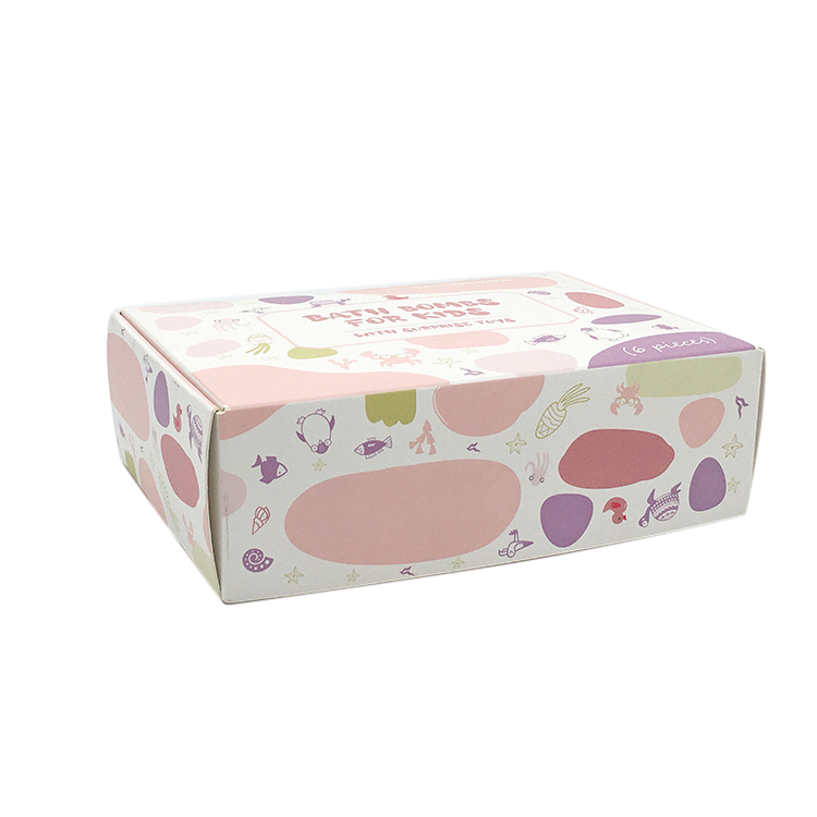 Folding Paper Box For 8oz Jars Bath Bombs For Sale KALI Mailing Box Factory (4)
