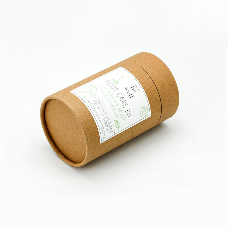 Foot Cream Tube Packaging Box Cheap Kraft Round Box KALI (3)