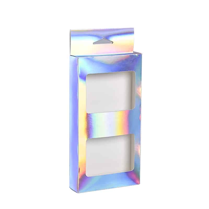 Holographic Hang Tab Box With Window Kali Custom Die Cut Packaging Boxes (4)