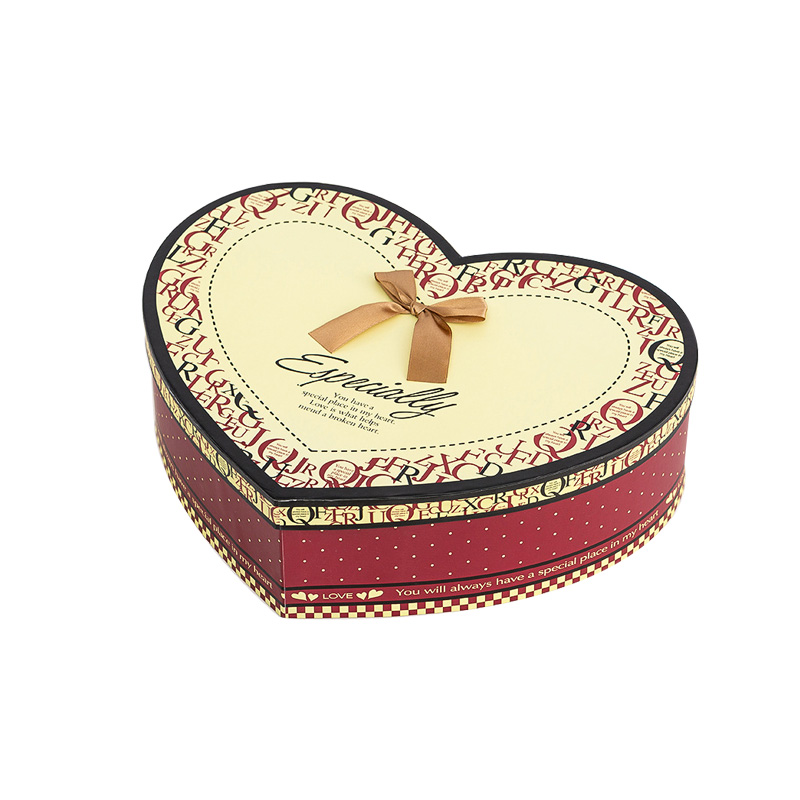 Custom Lid-Bottom Heart Shaped Chocolate Box, Luxury Heart-Shaped Chocolate Packaging, Durable Heart Chocolate Gift Box, Heart Shaped Box for Chocolates, Wholesale Heart-Shaped Chocolate Box