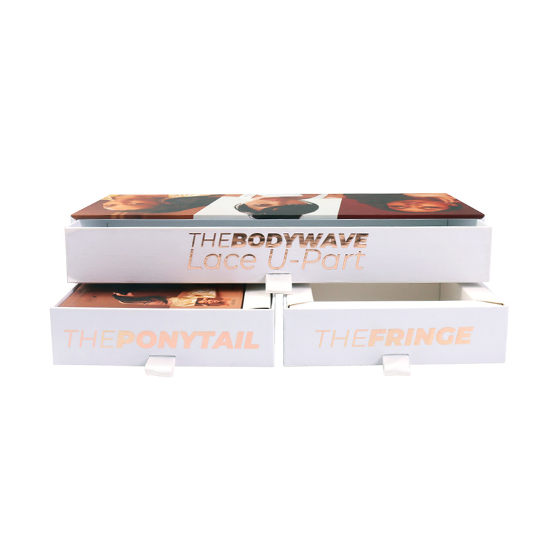 Luxury Double Drawer Hair Product Gift Packaging Boxes KALI Custom Wigs Hair Packaging (1)