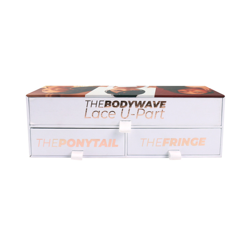Luxury Double Drawer Hair Product Gift Packaging Boxes KALI Custom Wigs Hair Packaging (2)