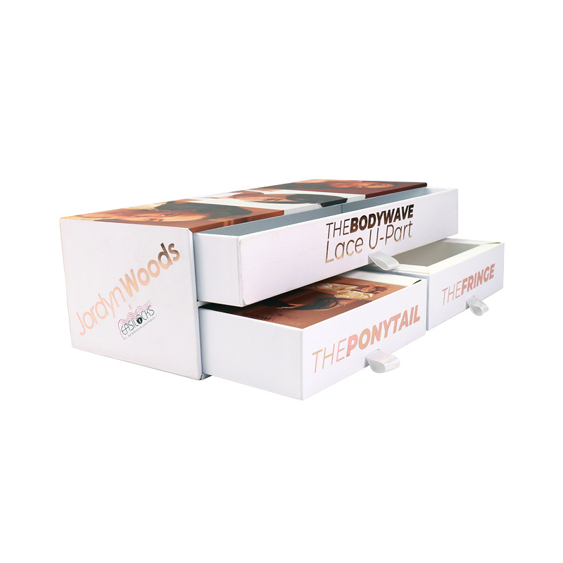 Luxury Double Drawer Hair Product Gift Packaging Boxes KALI Custom Wigs Hair Packaging (3)