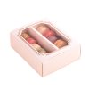Macaron Box with Clear Window Spring Cover Kali Custom Food Cardboard Packaging Boxes (1)