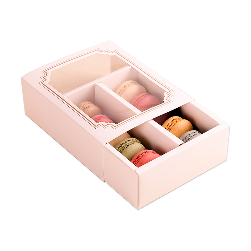 Macaron Box with Clear Window Spring Cover Kali Custom Food Cardboard Packaging Boxes (3)