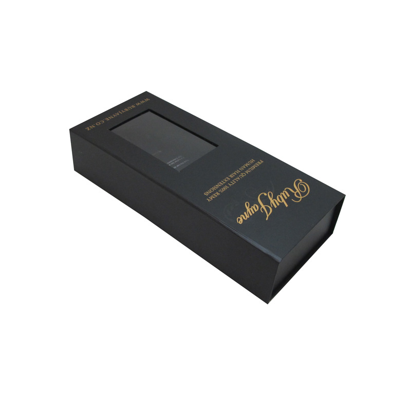 Magnetic Closure Foldable Hair Bundles Packaging Boxes KALI Custom Hair Extension Packaging