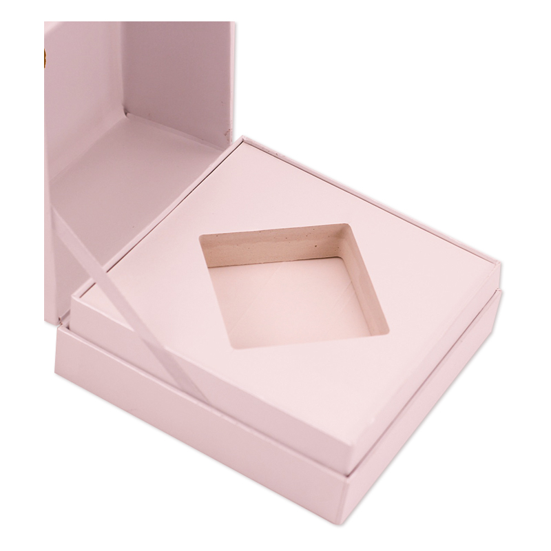 Pink Square Hinged Gift Packaging Box With Eva Inlay Kali Custom Gift Boxes (1)