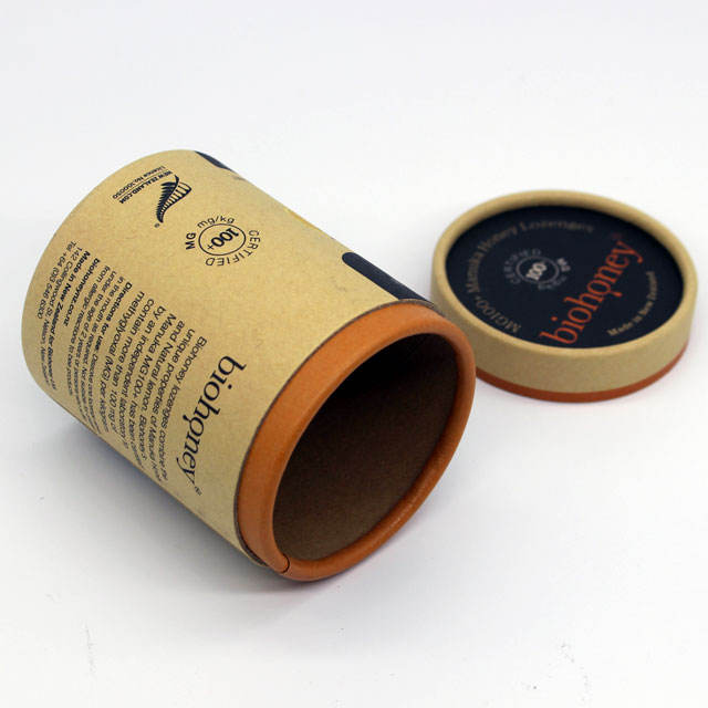 Portable Kraft Paper Tube Box For Honey Cheap Round Boxes KALI (1)