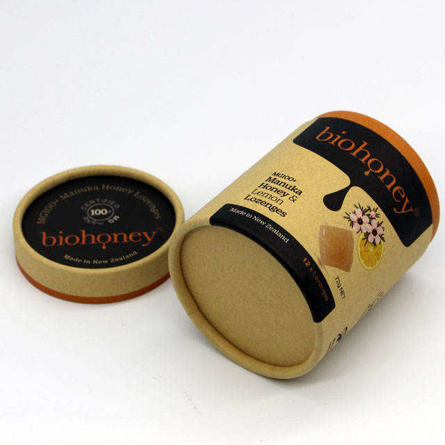 Portable Kraft Paper Tube Box For Honey Cheap Round Boxes KALI (3)