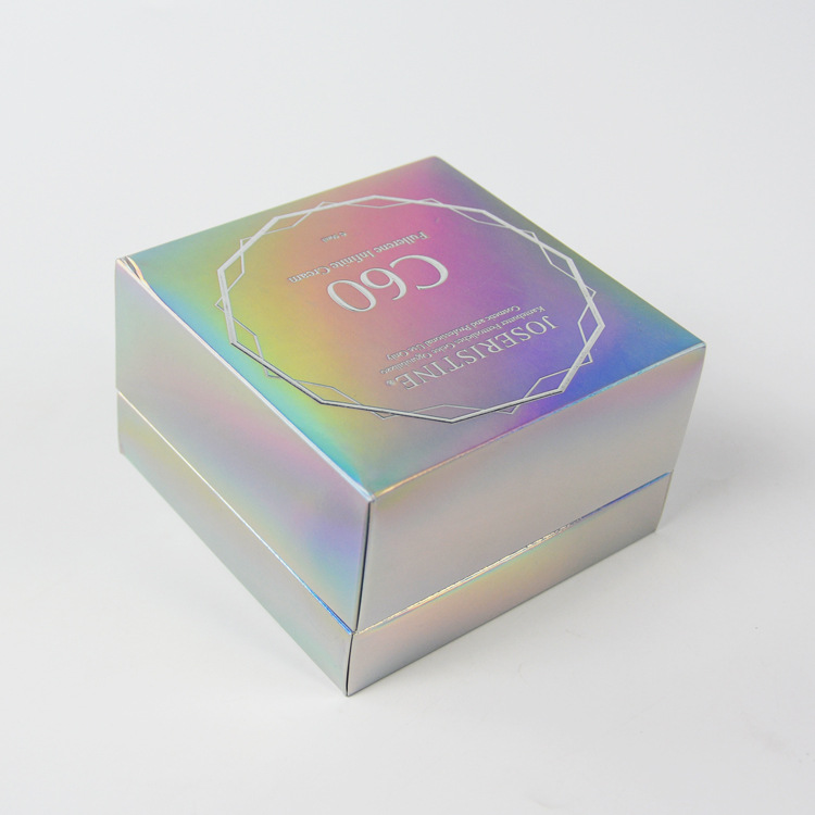 Custom Rainbow Foil Air Cushion Foundation Box, Luxury Foil Foundation Box Design, Eco-friendly Air Cushion Foundation Box, Custom Air Cushion Foundation Packaging, Rainbow Foil Foundation Box for Gifts