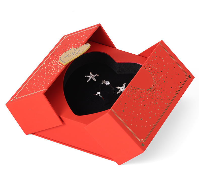 Red Double Door Cabinet Style Jewelry Gift Boxes Kali Custom Double Openni (1)