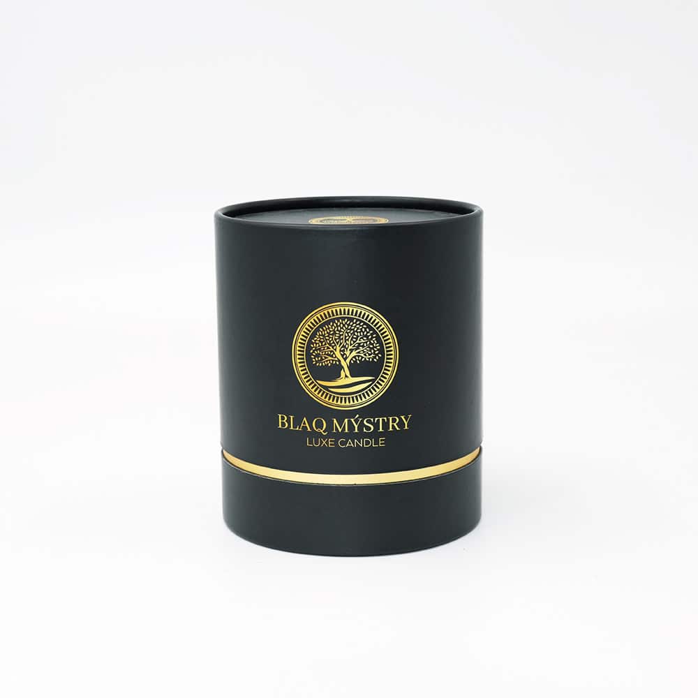 Round Black Candle Box Custom Round Tube Box Packaging