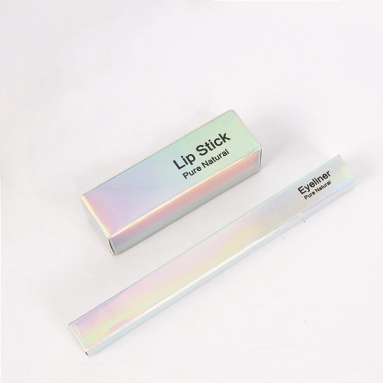 Small Aurora Gradient Square Tube Folding Box Kali Custom Lipstick Packaging Boxes (3)