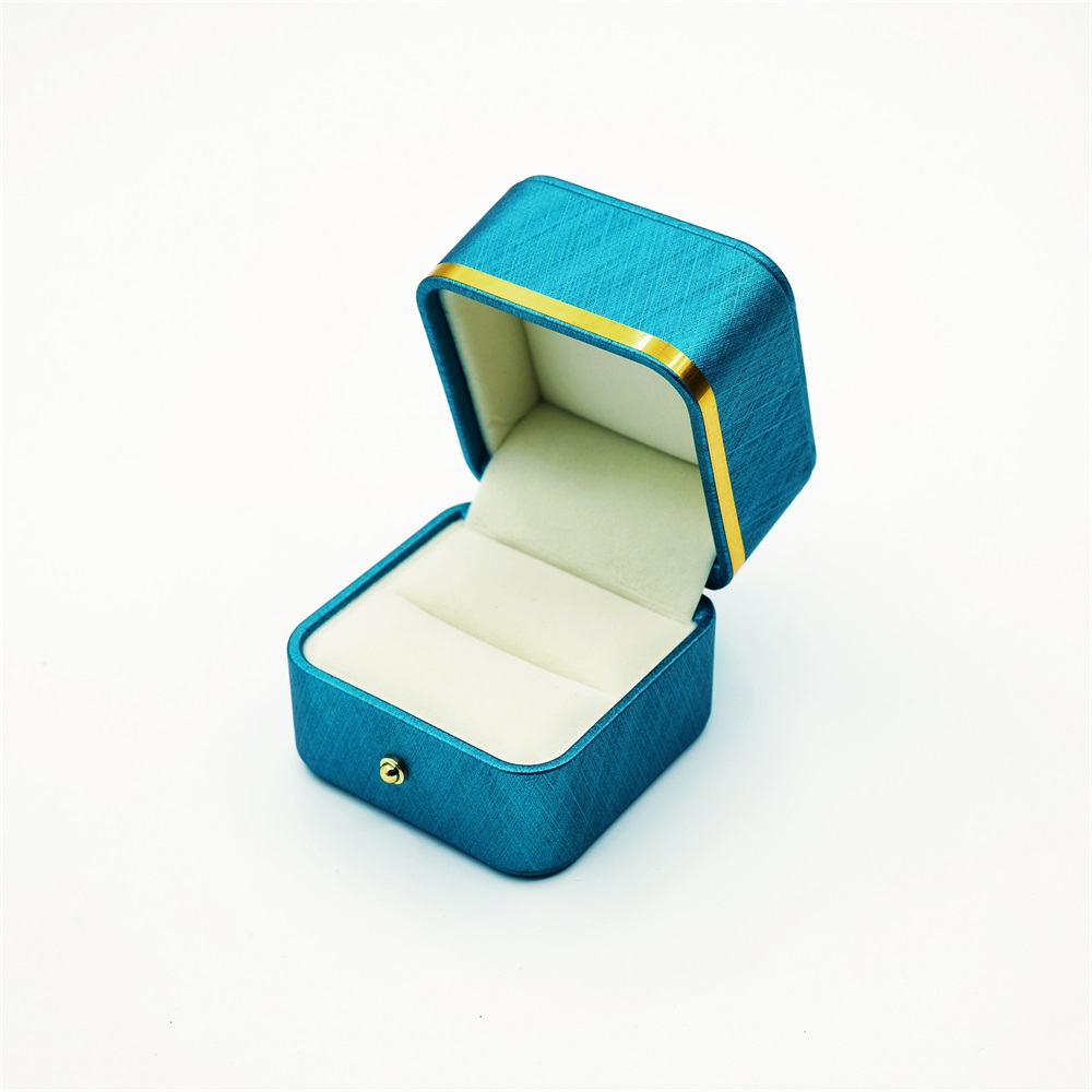 Small Cyan Wedding Ring Box Custom Jewlery Box Company KALI (1)
