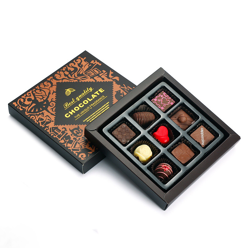 Square Chocolate Gift Boxes with Inserts Chocolate Box Company KALI