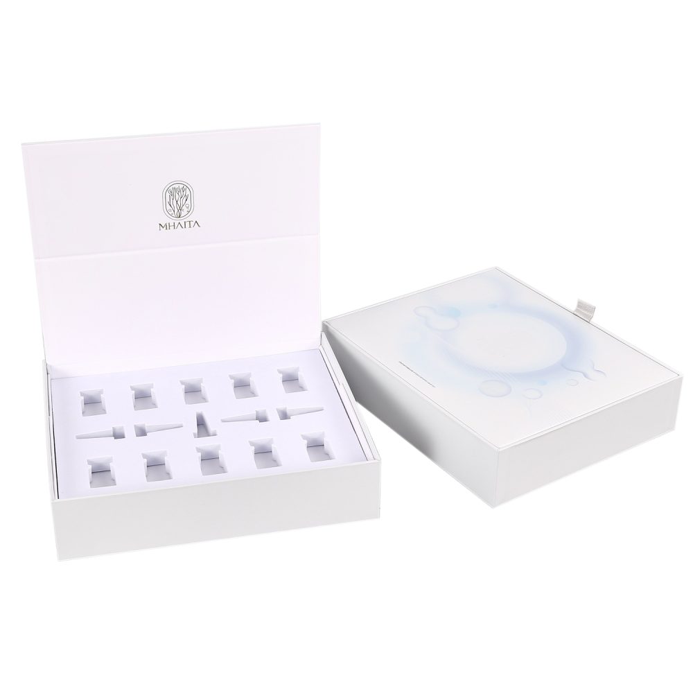 White Skincare Packaging Boxes With Upright Lid (1)