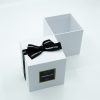White Square Jewelry Box With Bow Jewlery Box Factory KALI