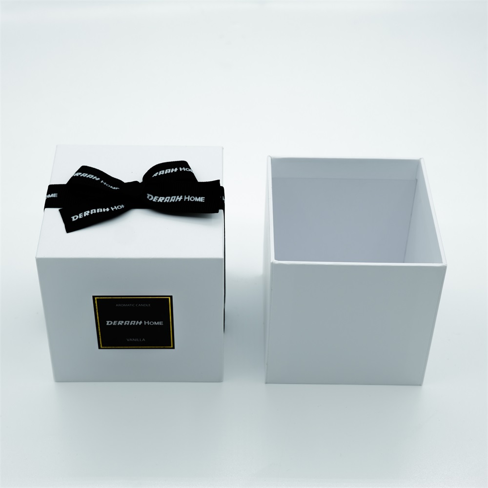 White Square Jewelry Box With Bow Jewlery Box Factory KALI (2)