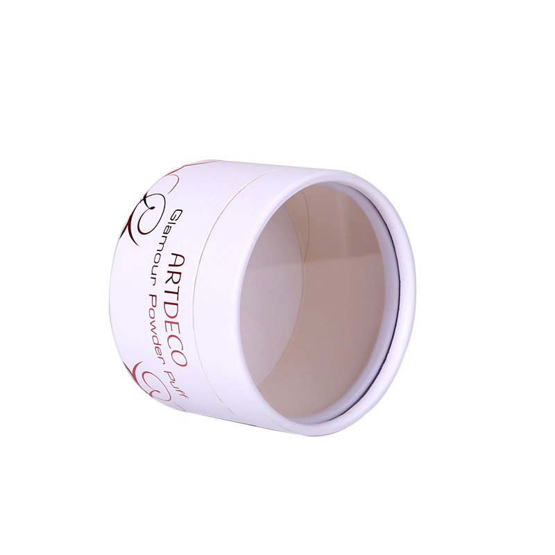 Window Lid Round Powder Puff Packaging Box Kali Custom Cylinder Boxes (2)