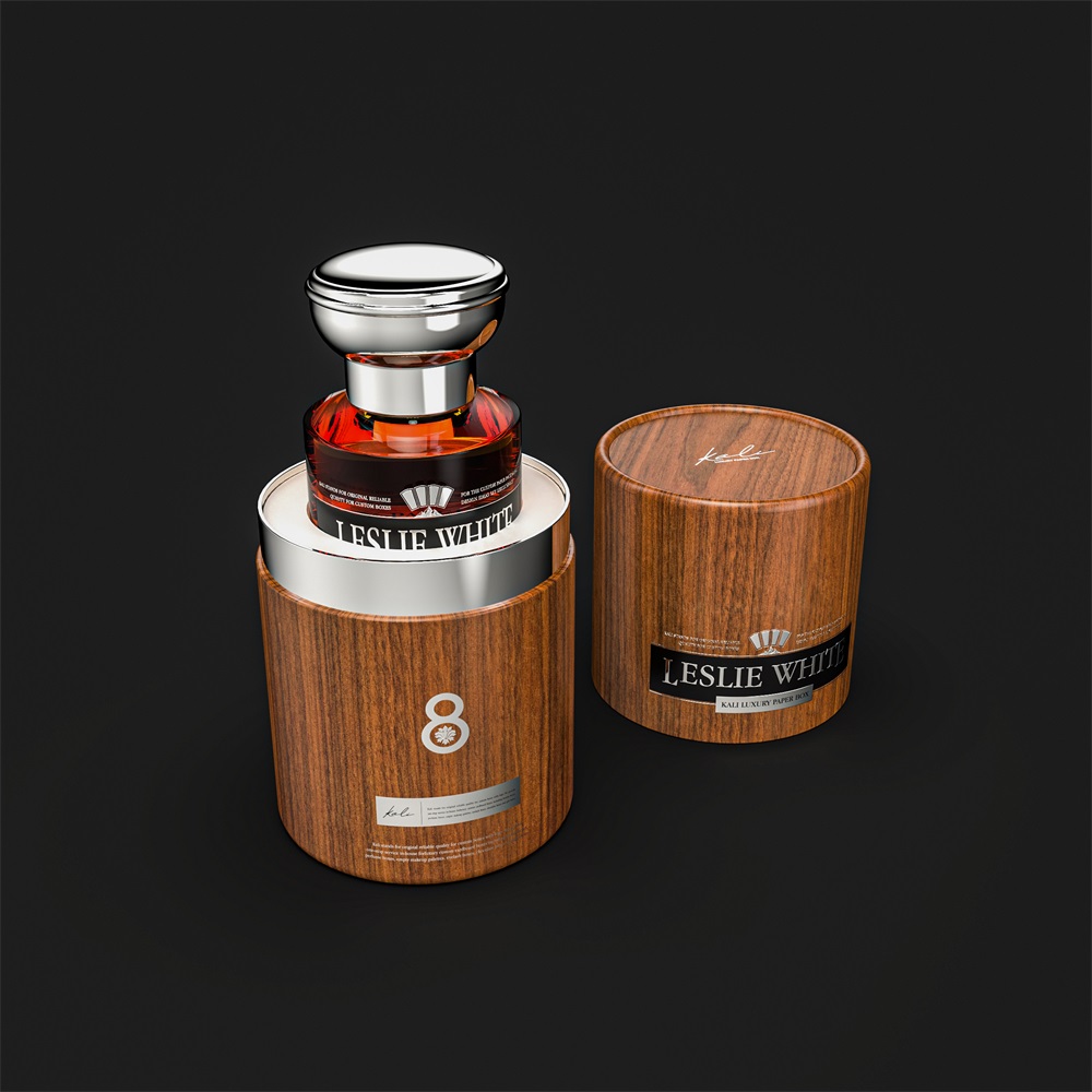 Wood Pattern Round Paper Canister丨KALI Paper Box Manufacturer