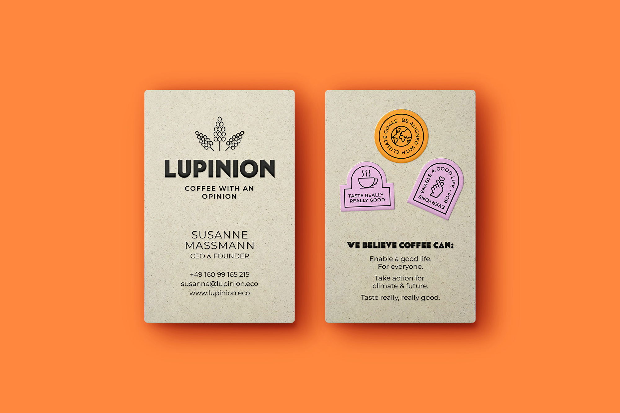 Custom Lupinion Coffee Packaging