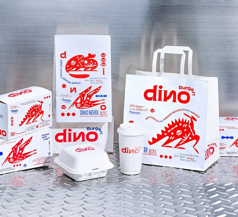 Custom Dino Burgers Packaging