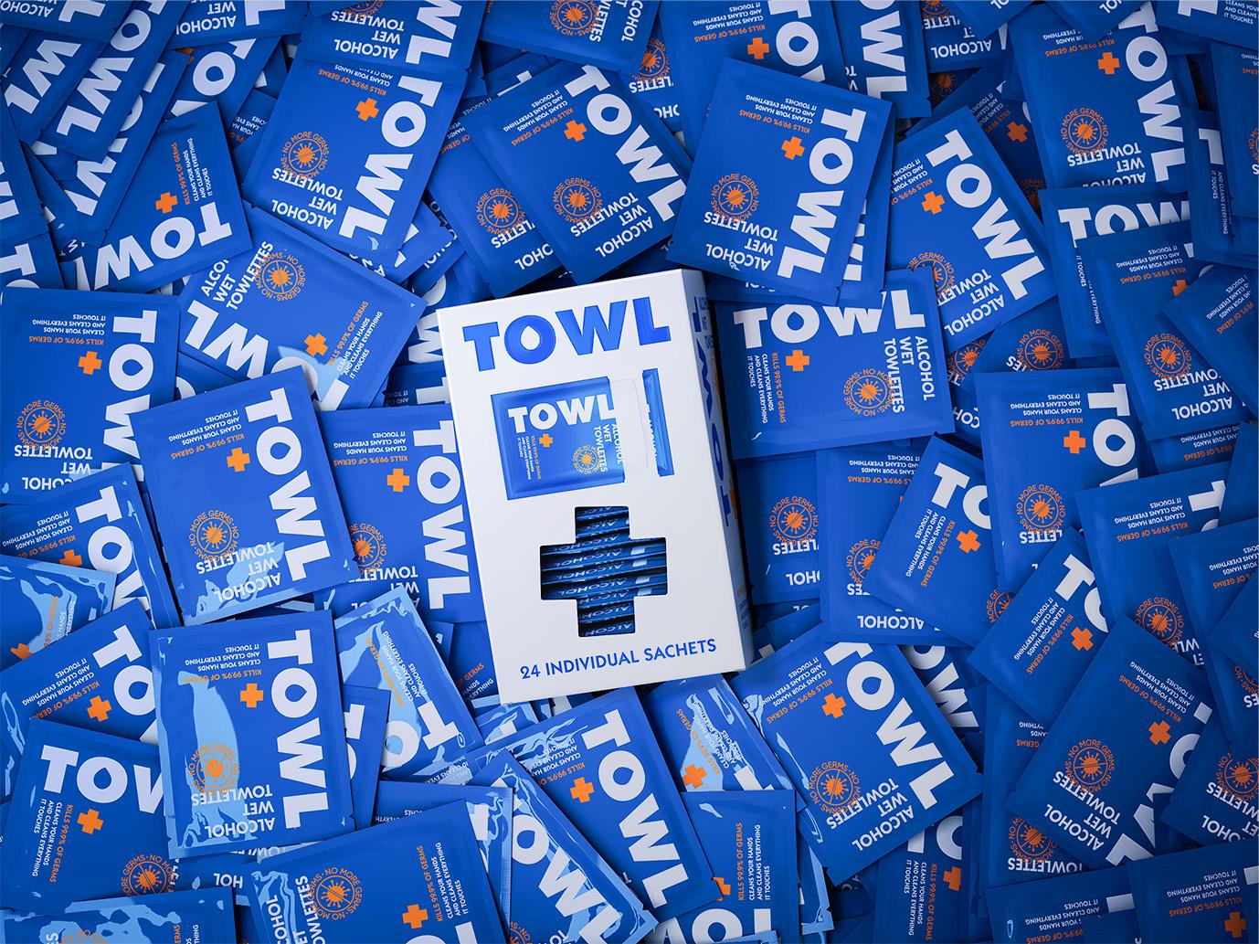 Custom TOWL Wipes Packaging