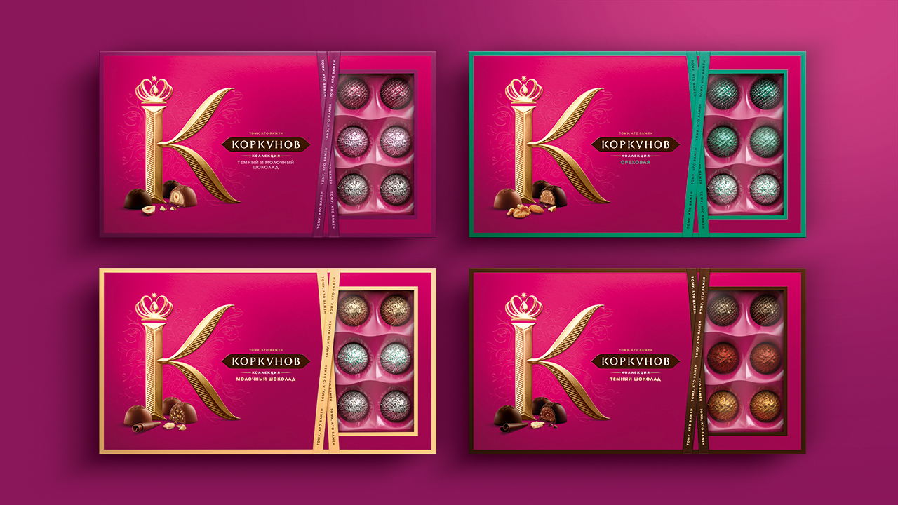 Custom Korkunov Chocolate Packaging